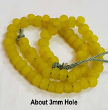 12mm, About 3~4mm Hole, Yellow Frosted, Fine Quality of Beads