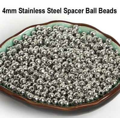 5 Strands 6mm 195pcs Round Silver Beads for Jewelry Making, Brushed Silver  Spacer Beads, Copper Ball Beads 8 Inches 