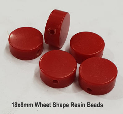10 Pcs Pack Size about 18x8mm Wheel Shape Resin Beads Limited Quantity