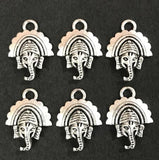11x21mm Size German Silver Ganesha Pendant Sold by 10/Pcs Pack