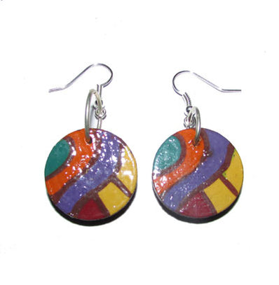 Fashion Earrings Bold and Beautiful !. Metarial:- Wood, size about 25mm