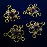 10 Pcs Pack, 17x21 mm, Stone studded connectors,
Can be also used as Earring Base,