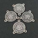 5 Pcs Pack, Oxidized Coin Bead Charms for Making Jewellery26mm Coin Pendant Charms