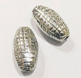 10 Pcs Pack, Approx Size 25x12mm,Aluminum Metal Beads, Antiqued, Light Weight for Tribal Jewellery