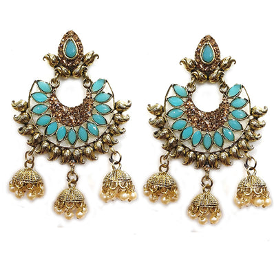 Traditional Marriage Party Bridal Earring Bold Large and Heavy Eye Catching