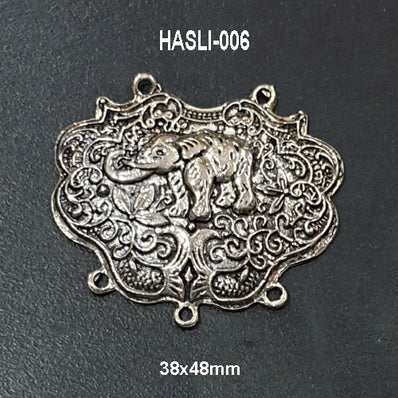 48x38mm Double Loop Boho Hasli Gypsy Pendants Charms Oxidized Sold Per Piece