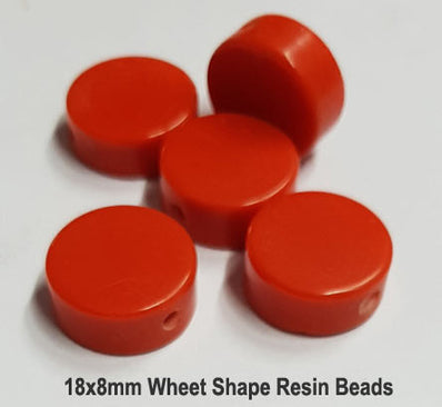 10 Pcs Pack Size about 18x8mm Wheel Shape Resin Beads Limited Quantity