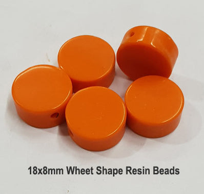10 Pcs Pack Size about 18x8mm Wheel Shape Resin Beads Limited Quantity