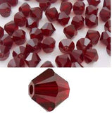500 Pcs Marron (dark red) Crystal 4mm Bi-Cone Crystal Glass Beads Loose