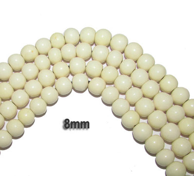 8mm Round Resin Beads, Sold Per 50 Pcs Pack in String, string size about 13 Inches Note Color may slight differ due to device