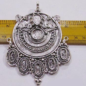 Silver & Gold Plated Metal Pendants, Sold by Per Piece, Size Scale approx size 80mm