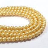 6mm Glass Pearl Beads Sold Per Strand of 30" About 140 Beads