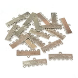 10 Pcs Pack in approx Size 11x28 mm Oxidized silver 6 holes Spacer Bar Beads for Jewelry making