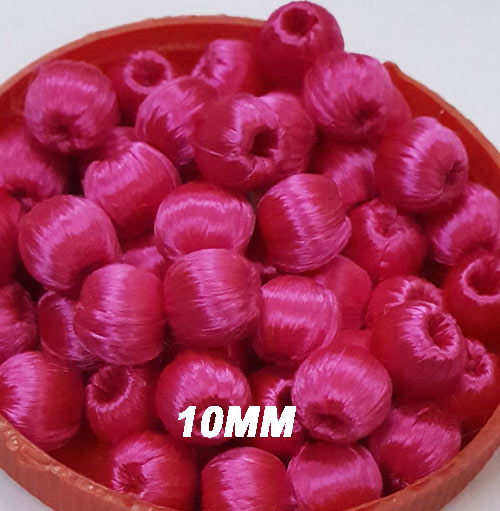 Hand Woven Silk Beads, Sold Per Pack of 20 Pcs