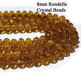 Dark Brown 8x6mm Crystal Rondelle Beads, Crystal Glass Beads For Jewelry making Length of strand: 41 cm ( 16 inches ) About 70~72 Beads