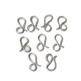 10 Pieces Pack'Oxidised Silver Plated S Clasps for Jewellery Making Size About  14-16 MM