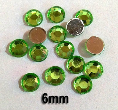 500 Pcs pack Round Acrylic stone for adornment Size mentioned on image