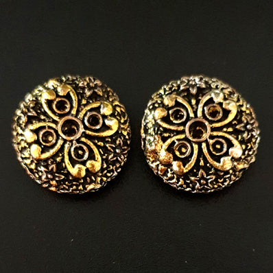 4 Pcs Pack Larger Size Filigree Handmade Beads