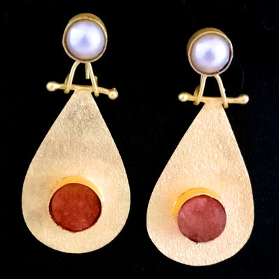 Druzzy''EXCLUSIVE''40-50 mm Hand Crafted Kundan Earrings Sold by per Pair pack