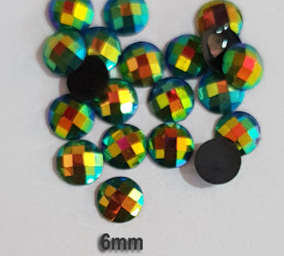 500 Pcs pack Round Acrylic stone for adornment Size mentioned on image