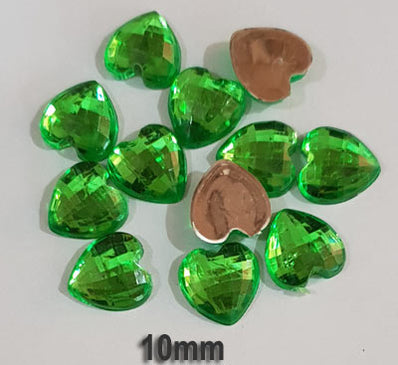 500 Pcs Pack Heart Shape Rhinestones for adornment Size mentioned on  image