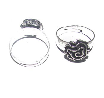 Fashion German Silver Metal Ring, Sold by  Per Piece
