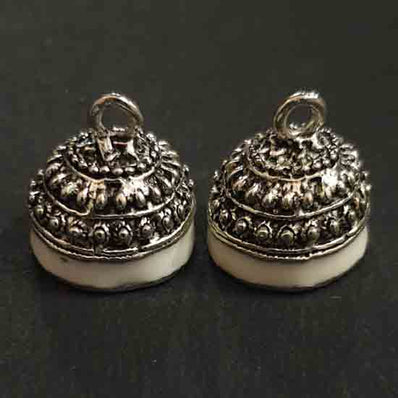 Metal Base Oxidise Antique German Silver Jhumka Base Sold Per Pair Pack