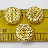 10 Pcs Pkg. Brass Material Micron plated Hollow Metal Beads, Size Sacle