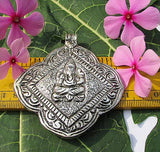 Beautiful silver And gold temple pendant Size Scale