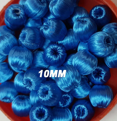 Hand Woven Silk Beads, Sold Per Pack of 20 Pcs