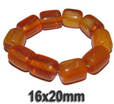 10 Pcs Pack Size about 16x20mm,Tube, Resin Beads, Amber Color,