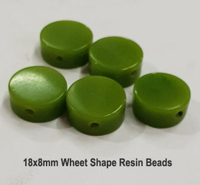 10 Pcs Pack Size about 18x8mm Wheel Shape Resin Beads Limited Quantity