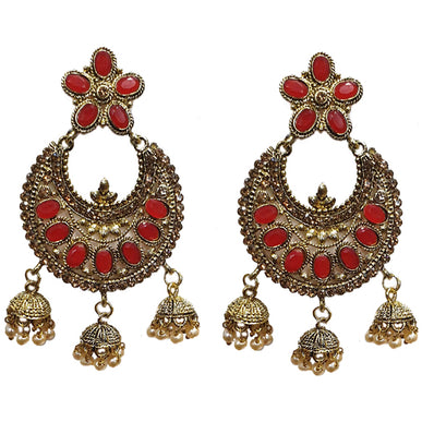 Traditional Marriage Party Bridal Earring Bold Large and Heavy Eye Catching