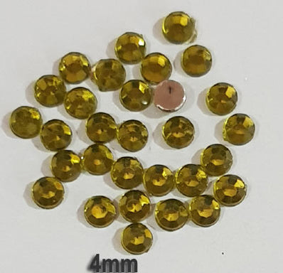 500 Pcs pack Round Acrylic stone for adornment Size mentioned on image