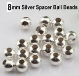 100 Pcs Pack 8mm Round Spacer Ball Beads Sold Per pack of 100 pcs