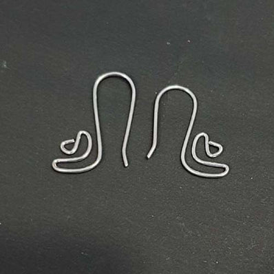 5 Pair Pack, Silver Plated Earring Wire Jewelry Making Component Raw Material swinging spirals dangle and tangle Wire Earrings