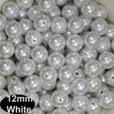 12 mm white Color High Quality Acrylic Pearl flux Beads for Jewelry and Craft,sold by 50 gram Pack,about 45-50 Beads For Bulk quantity order Get special Rate