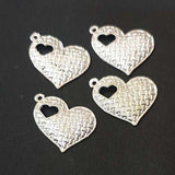 10 Pcs Pack approx size 18x22mm Oxidized Heart Pendant Locket for Jewellery Making