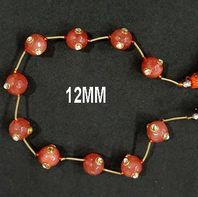 10 Pieces Pack,12mm, Fine Selections of Handworked Meena Beads.