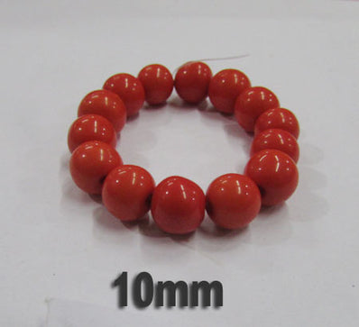 10 Pcs Pack Size about 10mm,Round, Resin Beads, Orange Color,