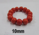 10 Pcs Pack Size about 10mm,Round, Resin Beads, Orange Color,