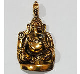 German Silver Ganesha Pendant Sold By Per Pcs Size 50x25mm