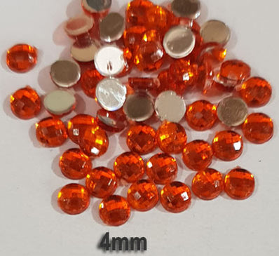 500 Pcs pack Round Acrylic stone for adornment Size mentioned on image