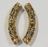 Tibetan Metal Arch Pipe and Pipe beads, make beautiful jewellery Sold By 2 Pcs Pack, Sise: 49x9mm