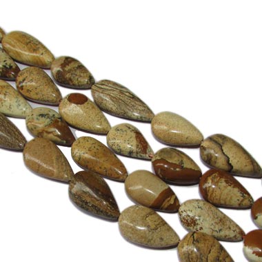 Jasper Semi-Precious Beads, Size 10-30mm, Sold By Per Strands. (13") inch 16-19 Beads