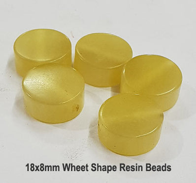 10 Pcs Pack Size about 18x8mm Wheel Shape Resin Beads Limited Quantity