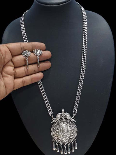 Oxidized Temple Necklace Sold By Per Piece