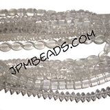 Assorted shapes 16 inch strand (5 line) crystal glass beads