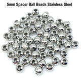 500 Pcs Pack 5mm ,Round Ball Metal Spacer Beads Best for jewellery Making