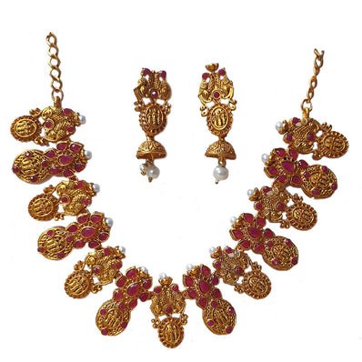 High Quality Premium Matt Finish Gold Necklace Sold by Per Set